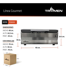 Parrilla Tromen Angus E480 Con Dimmer Color Gris
