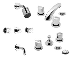Griferia Fv Kit De Griferia Para Baño Pampa 0900.03/b6 Plateado