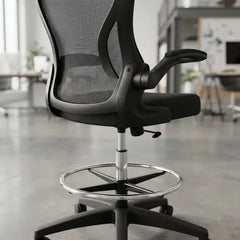 Silla Alta Onebox Ob-sm1 Para Mostrador Apoya Pies Cromado Negro