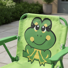 Silla Reposera Infantil Niños Chicos 1 Posicion Ranita Verde Verde