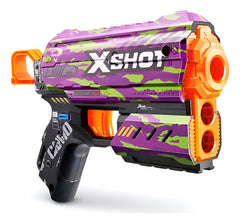 Pistola Lanza Dardos Zuru X Shot Skins Flux Crucifier Violeta