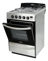 Cocina A Gas Florencia 5558 Inox 4 Hornallas Puerta Visor Inoxidable