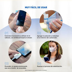 Nebulizador Mesh Minimesh Silfab Nm10 Manos Libres Blanco