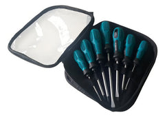 Set 7 Destornilladores Puntas Magnéticas Planas Y Philips Tm Acero Cromo Vanadio