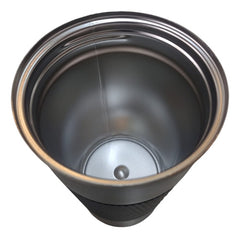 Vaso Termico Acero Inox Con Tapa Frio Calor Vivendi Negro Negro Lisa