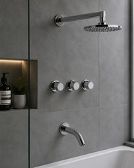 Grifería Ducha Bañera Con Trans Fv California Plus 0103/17p Plateado Cromado