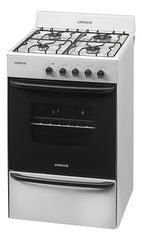 Cocina A Gas Longvie 12231b 56cm Blanca Cajón Parrilla Blanco