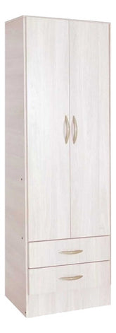 Placard Platinum 912 Gris Andino De 2 Puertas 2 Cajones Cts Blanco Veta