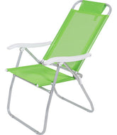 Reposera 4 Posiciones Bel Aluminio Poliéster Pvc Verde Verde