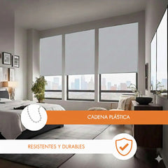 Cortina Roller Blackout Blanca P/ Ventana Vivendi 120 X 120 Blanco