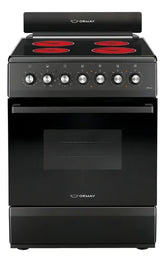 Cocina Eléctrica Ormay Ultra Negra Con 4 Hornallas Y Horno De 64l Negro