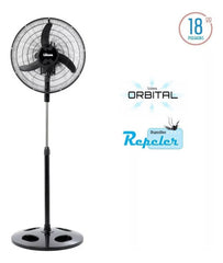 Ventilador Pie Liliana 18 Vprn18 3vel Orbital Repeler 75w Cs 3 Negro Negro 45.72 Cm Plástico