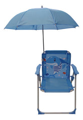 Silla Reposera Niños Sombrilla Plegable Celeste De 1 A 3años Celeste
