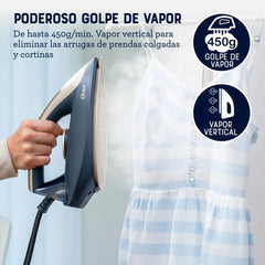 Plancha Oster Gcsg15ar 2 En 1 Con Central De Vapor Azul Oscuro