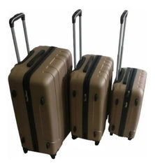 Set 3 Valijas Rigidas Premium Viaje Con Ruedas Color Dorado Dorado Oscuro Tm 61902 Dorado