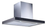 Campana Para Cocina Vondom De Pared Con Frente Negro Y 60 Cm Plateado Y Negro