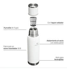 Termo Stanley Adventure To-go De 1000 Ml Inox Bpa Free Azul Acero