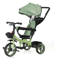 Triciclo Bebesit Verde 360° Joy 3 Con Luz Y Barra De Empuje