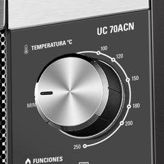 Horno Electrico Ultracomb Uc-70acn Con 2 Anafes 70lts Grill Rojo/negro