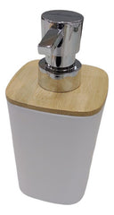 Set Baño X 6 Cesto Dispenser Jabonera Vaso Escobilla Blanco Blanco