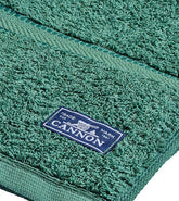 Juego Toalla Toallón Liso Cannon 520 Gramos Algodón Color Verde Oscuro Lisa