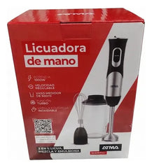 Mixer Licuadora De Mano Atma Lmat21122in Vaso 500ml Batidor Negro