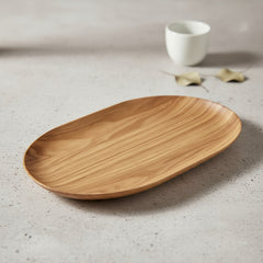 Bandeja Oval Rectangular Madera Laminada Carol 40x25x1,5 Cm Madera