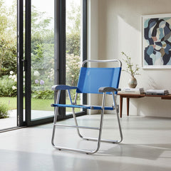 Reposera Plegable Descansar 10006 Azul Aluminio 1 Posición