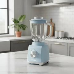 Licuadora De Mesa Yelmo Lc-1015 Jarra Vidrio 750w 1.5 Litros Celeste Cuchillas Inoxidable 2 Velocidades