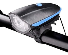 Luz Led Frontal Para Bicicleta Recargable De 250 Lumens Color Celeste