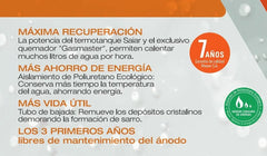 Termotanque A Gas Saiar Tpg080 80lts Ctss Blanco