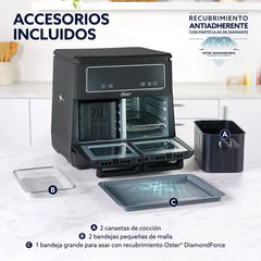 Freidora De Aire Oster Staf11mcddfar 11 Litros Flex Negra - Negro