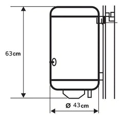Termotanque Electrico Ecotermo 53 Doble Conexión Inf / Sup Color Blanco