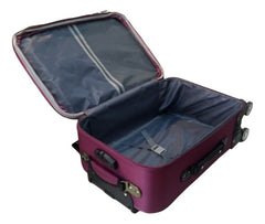 Set De 3 Valijas Semi Rigidas Viaje Kit Violeta 8 Ruedas Cs Violeta Oscuro Lisa