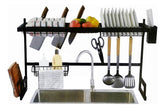 Escurridor Secaplatos Cubiertos Vajilla Sobre Bacha 85 Cm Negro