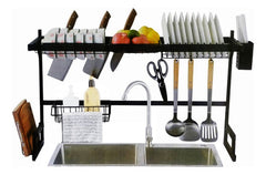 Escurridor Secaplatos Cubiertos Vajilla Sobre Bacha 85cm Cts Negro