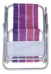 Reposera Playa Camping Aluminio Botafogo Violeta Rayada 5 P Violeta