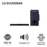 Barra De Sonido LG Sqc1 160w Sonido Envolvente Dolby Digital Negro