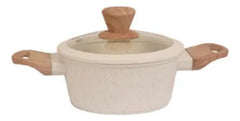 Bateria Cocina 8 Pzs Carol Granito Inducción Antiadherente Beige