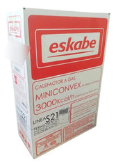 Calefactor A Gas Sin Salida Miniconvex Eskabe 3000kc S21 Mx3 Blanco