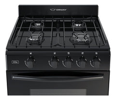 Cocina Multigas Ormay Vita Negro 4 Hornallas 91l Clase A - Negro
