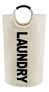 Cesto Canasto Ropa Sucia Con Manijas Metalicas Tio Musa Natural