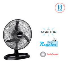Turboventilador Liliana 18 Pulgadas Votr18 De 75watts 45.72 Cm Negro Negro Plástico 3