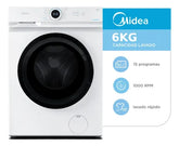 Lavarropas Midea 6 Kg 1000 Rpm Mf100w60/w-a1 -blanco Color Blanco