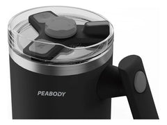 Vaso Térmico Mug Peabody Pemg1200 Negro 1200ml Doble Tapa Cs Negro Lisa
