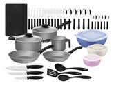 Batería De Cocina Tramontina 28399602 Con 44 Piezas De Aluminio Plomo Gris