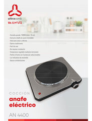 Anafe Eléctrico Ultracomb An-4400 Una Hornalla 1500w Gris