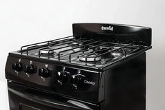 Cocina Negra Escorial Candor S2 Black 4 Hornallas Visor Y Parilla Gas Natural Negro