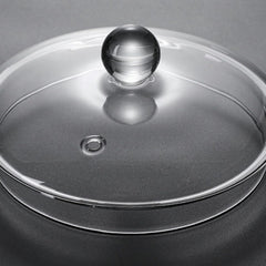 Olla De Vidrio Transparente Con Tapa Coccion 1,5l Tm 12120 Blanco