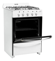 Cocina Escorial Master Classic A Gas Natural 4 Hornallas Blanca Puerta Con Visor Blanco